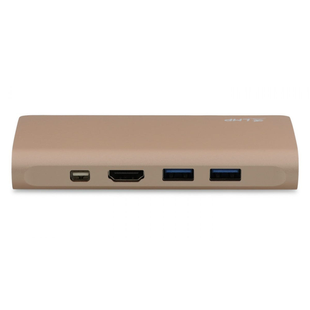 LMP 9-Port USB-C Travel Dock 4K Multiport Hub Gold