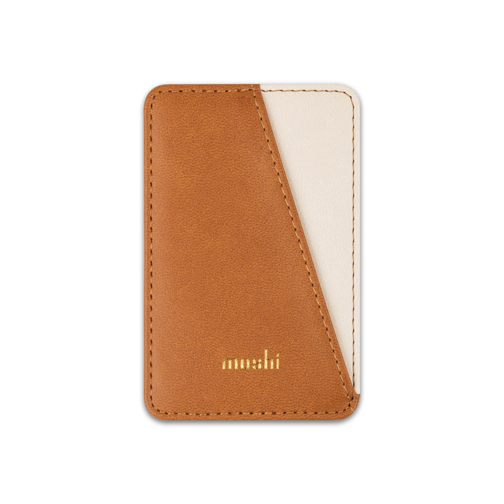 Moshi SnapTo Magnetic Slim Wallet Vegan Leather Card Holder Attachment