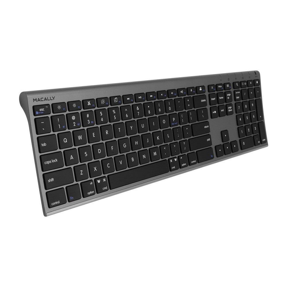 Macally Ultra Slim Bluetooth Keyboard Aluminium Multi-Sync Space Grey