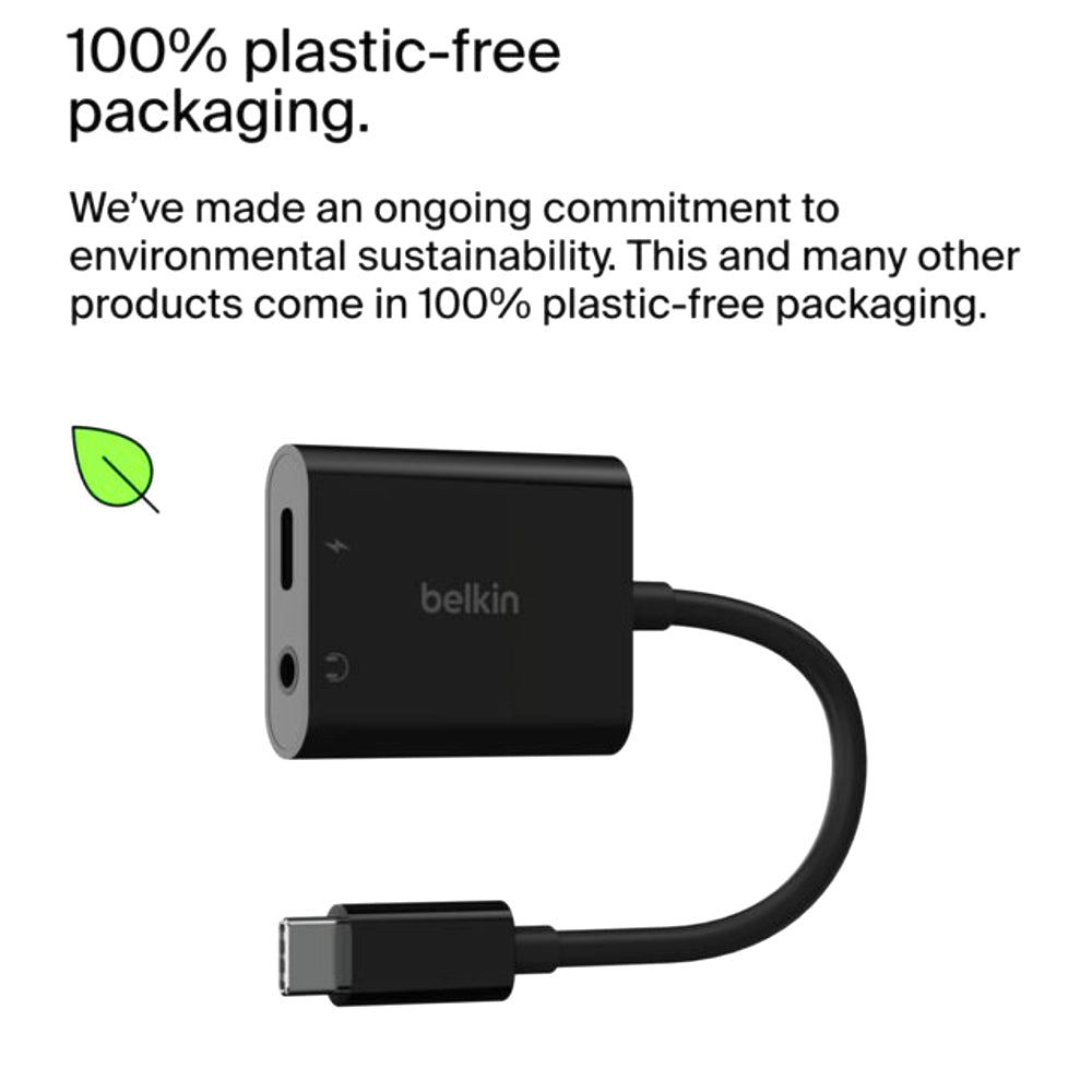 Belkin RockStar USB-C to 3.5mm Audio and 60W Charging Adapter