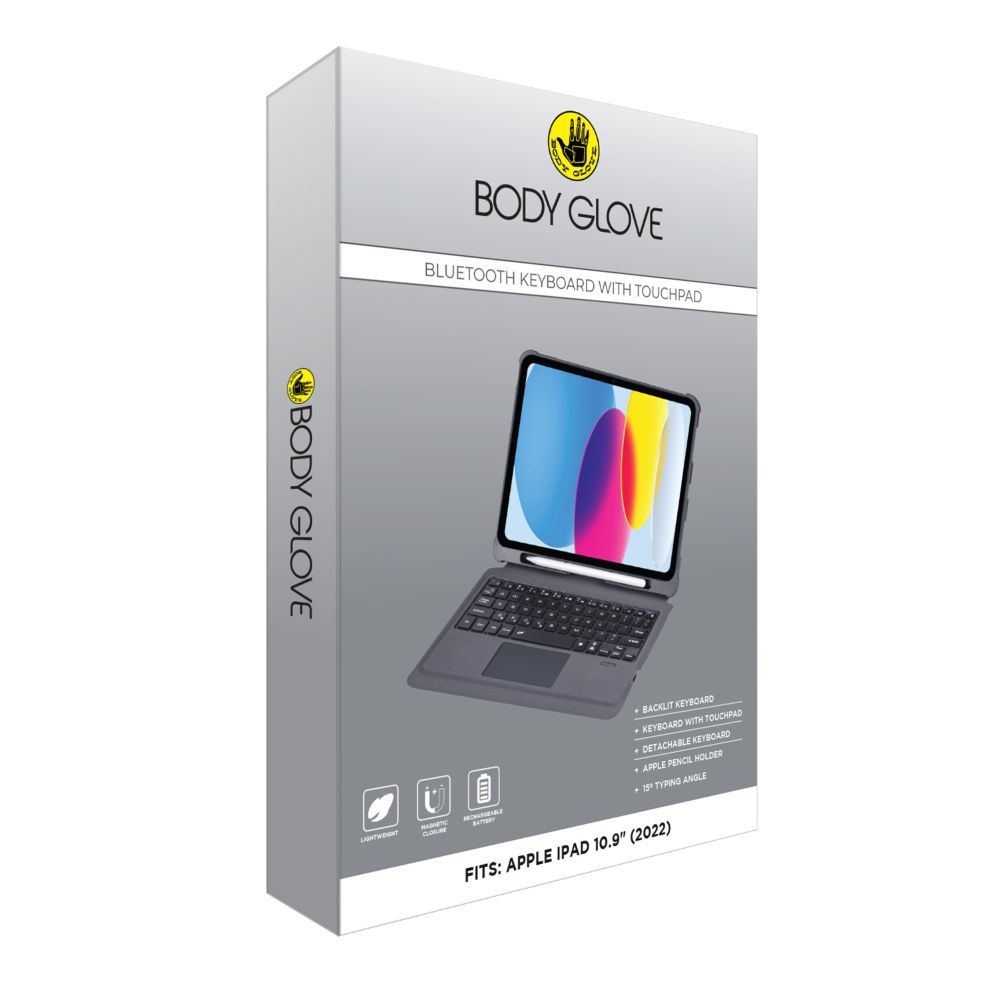 Body Glove Detachable Bluetooth Keyboard Cover for Apple iPad 10th Gen