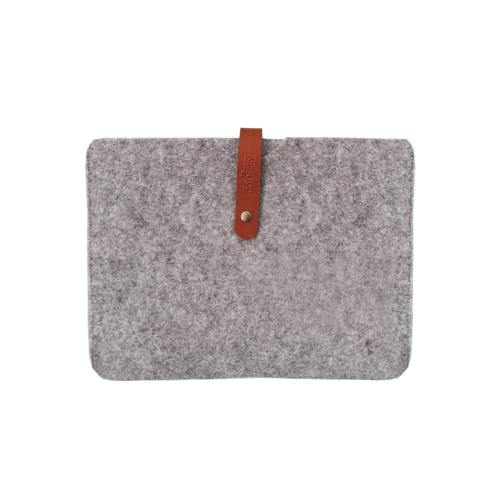Future Felt Eco-Friendly 16-Inch Laptop Sleeve with Leather Closure