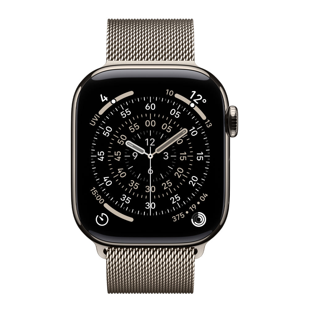 Apple Watch Milanese Loop Natural Titanium Magnetic Mesh Strap 40mm