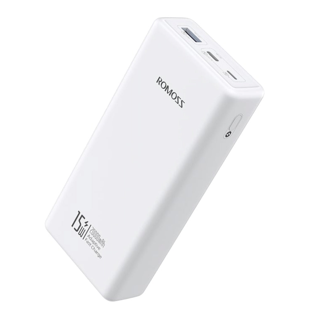 Romoss 20000mAh 15W Portable Power Bank with Integrated Charging Cables