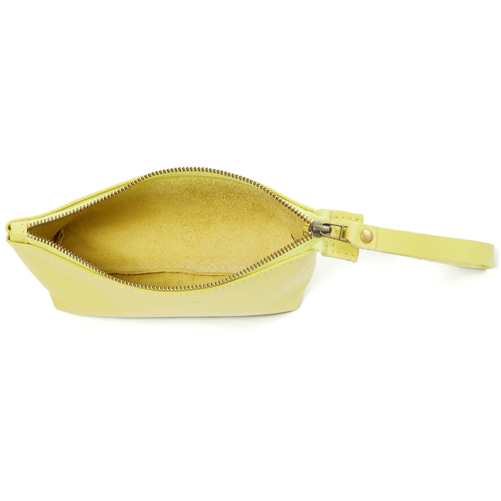 Antelo Asher Genuine Leather Wristlet Handbag with Brass Zip