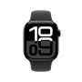 Apple Watch Series 10 Jet Black Aluminium Case with Black Sport Band