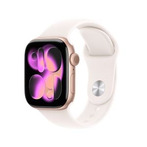 Apple Watch Series 11 Rose Gold Aluminium Case Light Blush Sport Band