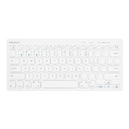 Macally Compact Multi-Device Bluetooth Keyboard with Integrated Tablet Stand