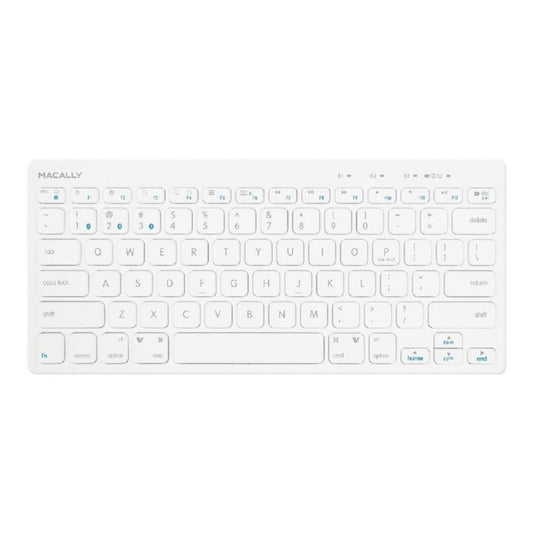 Macally Compact Multi-Device Bluetooth Keyboard with Integrated Tablet Stand