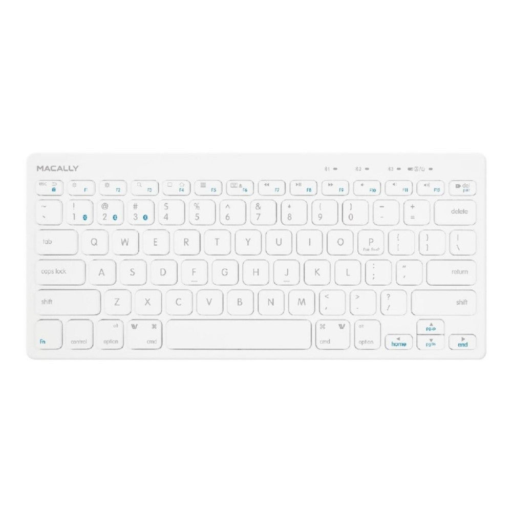 Macally Compact Mini Bluetooth Wireless Keyboard with Built-in Device Stand