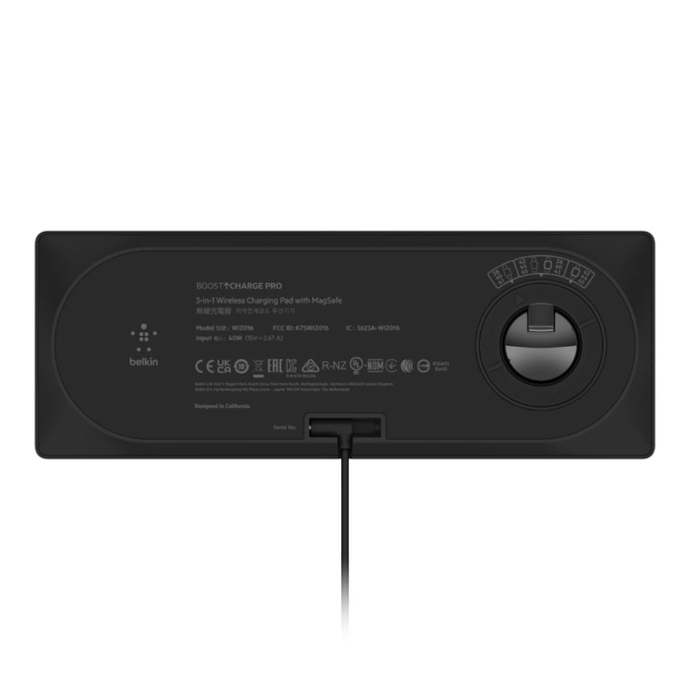 Belkin Boostcharge Pro 3-in-1 Wireless MagSafe Charging Pad Station