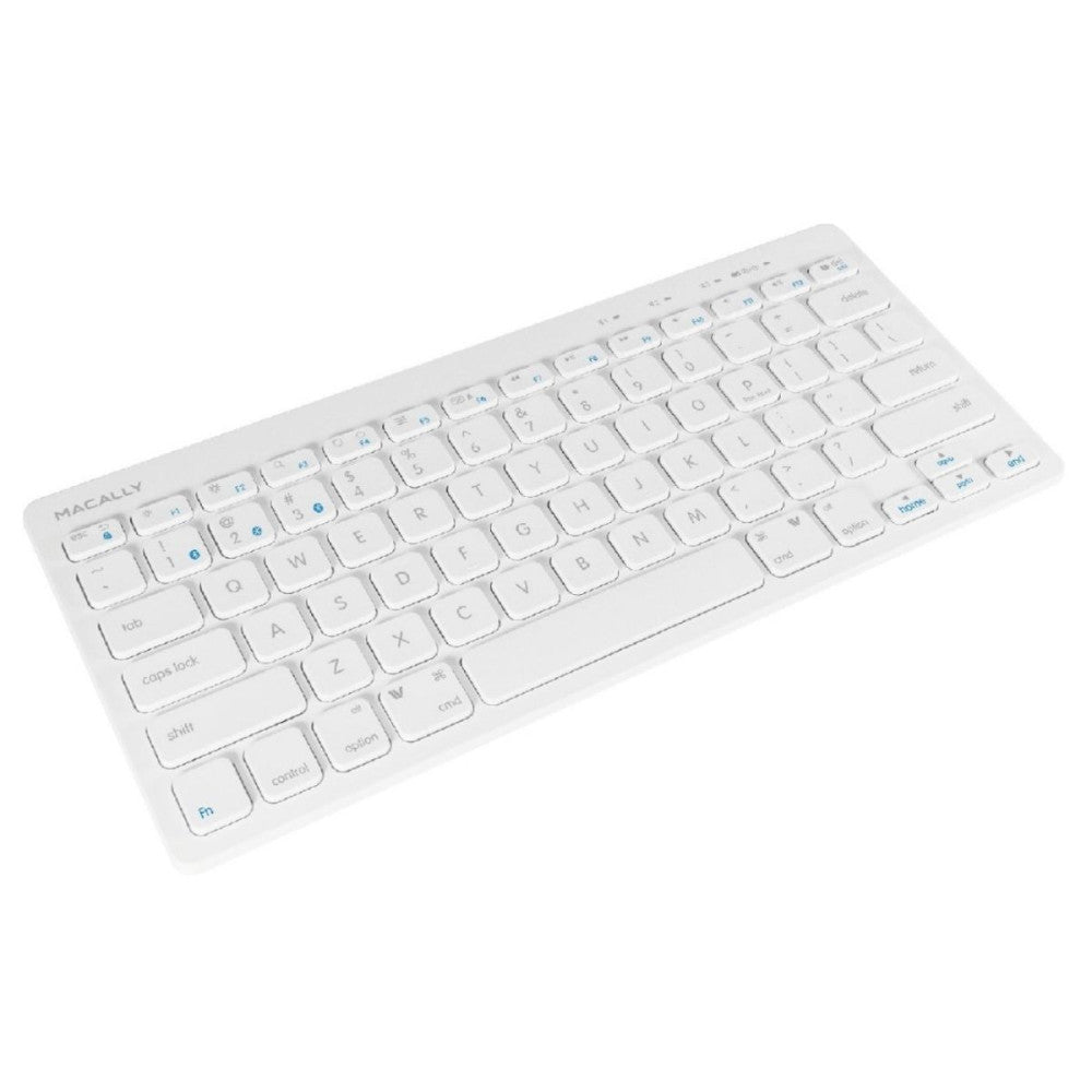 Macally Compact Multi-Device Bluetooth Keyboard with Integrated Tablet Stand