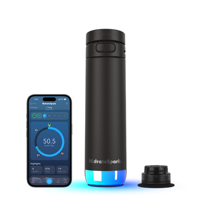 HidrateSpark PRO 2 Smart Water Bottle 21oz Insulated Stainless Black