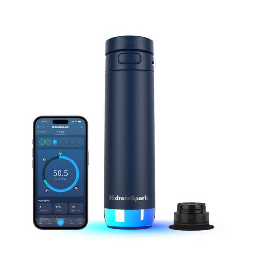 HidrateSpark PRO 2 21oz Smart Stainless Steel Water Bottle Navy