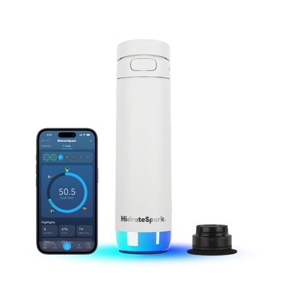 HidrateSpark PRO 2 21oz Smart Stainless Steel Water Bottle White