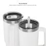 HidrateSpark PRO 2 887ml Smart Stainless Steel Water Bottle White