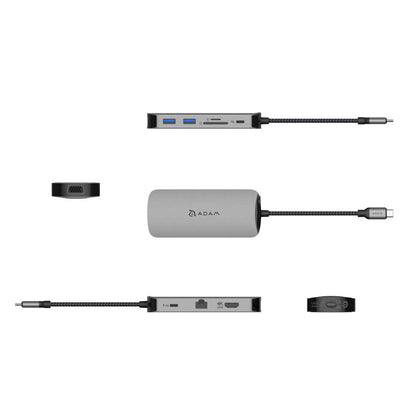 Adam Elements CASA Hub X 10-in-1 USB-C Docking Station Space Grey