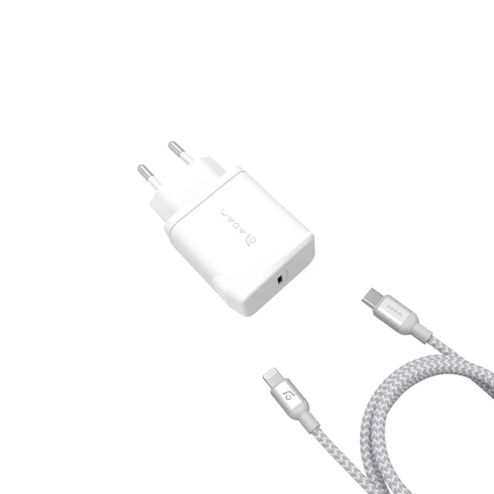 Adam Elements OMNIA F1 20W USB-C Fast Charger with Lightning Cable