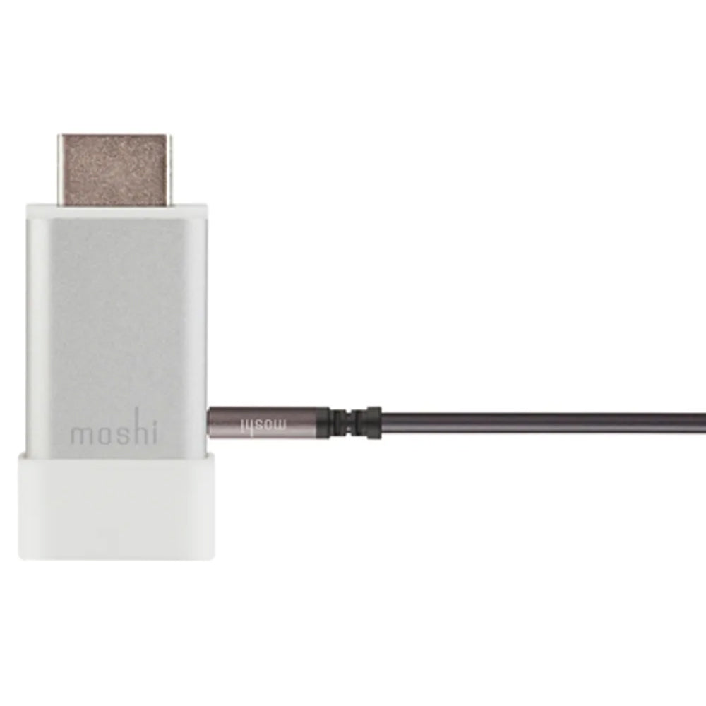 Premium Moshi HDMI To VGA Adapter With Audio Support Silver