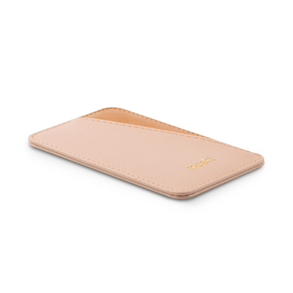Moshi SnapTo Magnetic Slim Wallet Vegan Leather Card Holder Attachment