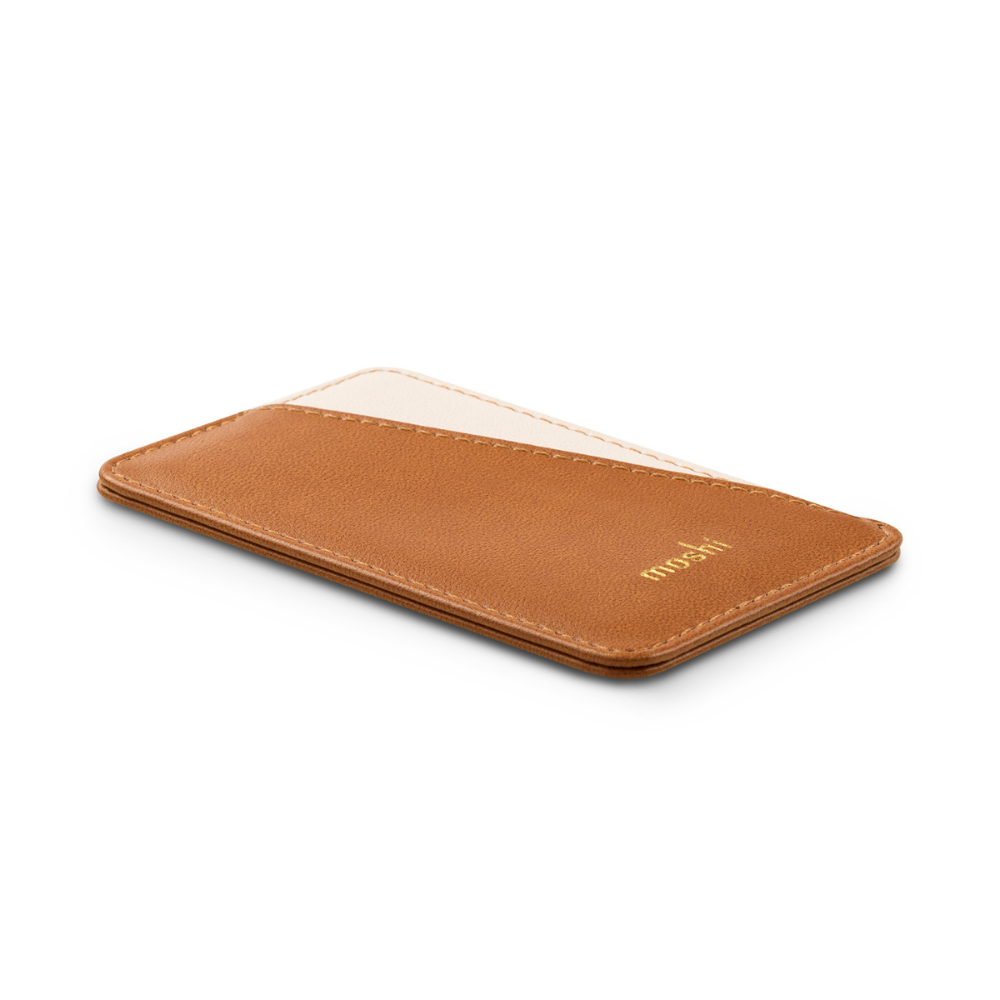 Moshi SnapTo Magnetic Slim Wallet Vegan Leather Card Holder Attachment