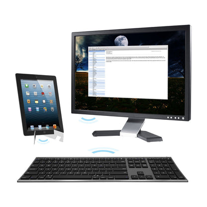 Macally Ultra Slim Bluetooth Keyboard Aluminium Multi-Sync Space Grey