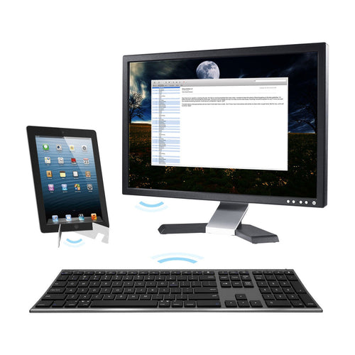 Macally Ultra Slim Bluetooth Keyboard Aluminium Multi-Sync Space Grey
