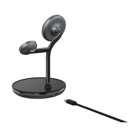 Adam Elements OMNIA M3+ Magnetic 3-in-1 Wireless Charging Station Black