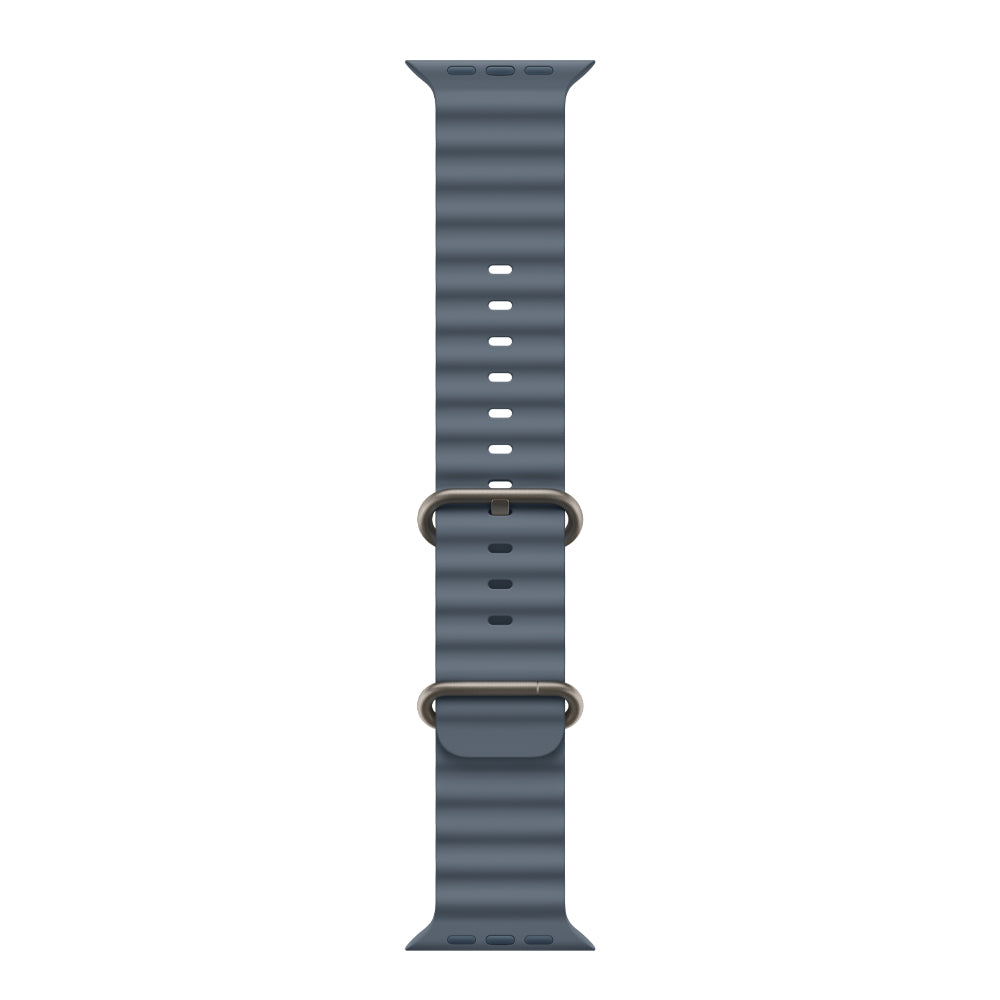 Apple Watch Ocean Band 49mm Anchor Blue Titanium Buckle