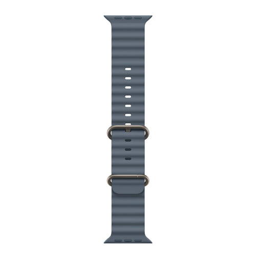 Apple Watch Ocean Band 49mm Anchor Blue Titanium Buckle