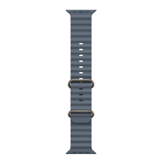 Apple Watch Ocean Band 49mm Anchor Blue Titanium Buckle