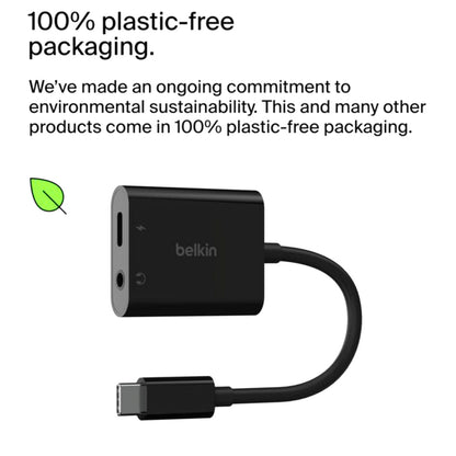 Belkin RockStar USB-C to 3.5mm Audio and 60W Charging Adapter