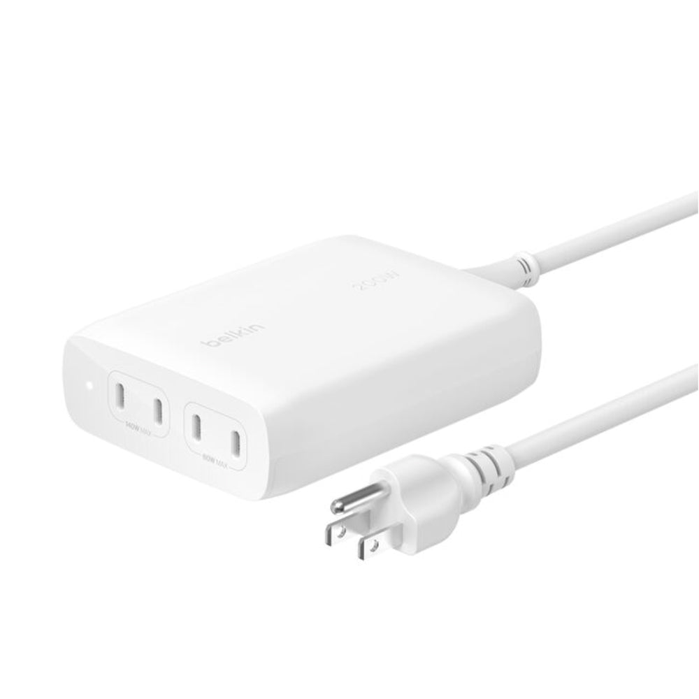 Belkin BoostCharge Pro 200W 4-Port GaN USB-C Desktop Wall Charger