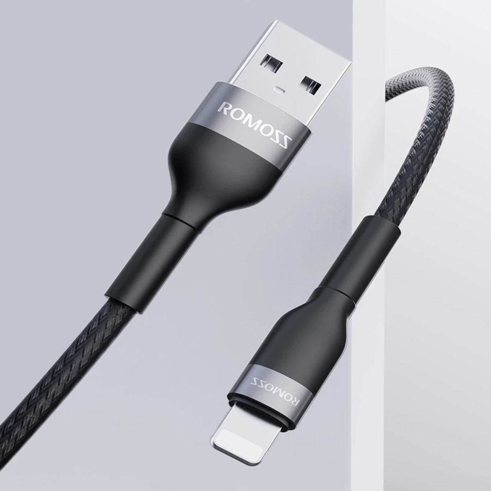 Romoss 1m High Speed USB to Lightning Braided Flat Cable