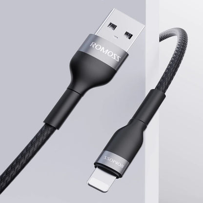 Romoss 1m High Speed USB to Lightning Braided Flat Cable