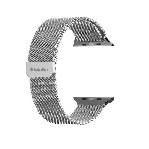 SwitchEasy Mesh Stainless Steel Magnetic Loop for Apple Watch Silver
