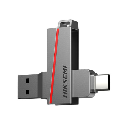 HIKSEMI Dual Slim 128GB Silver USB 3.2 OTG Flash Drive