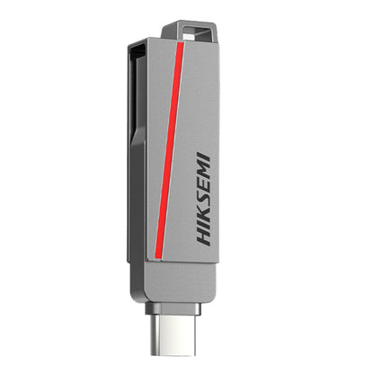 HIKSEMI Dual Slim 128GB Silver USB 3.2 OTG Flash Drive