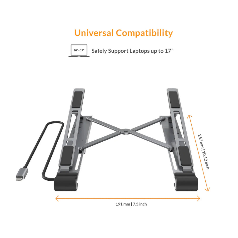 HyperDrive 7-in-1 USB-C Hub Laptop Stand with 4K HDMI Port