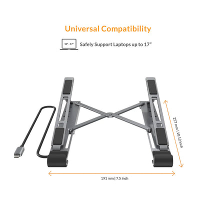 HyperDrive 7-in-1 USB-C Hub Laptop Stand with 4K HDMI Port