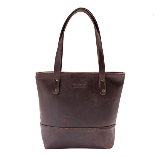 Burgundy Collective Premium South African Leather Zip Shopper Bag