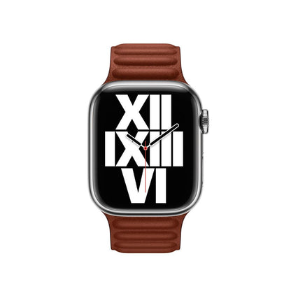 Apple Watch 41mm Umber Leather Link Magnetic Strap M/L