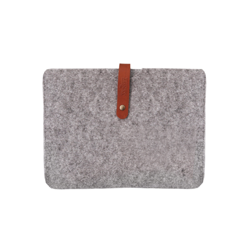 Future Felt Eco-Friendly 16-Inch Laptop Sleeve with Leather Closure