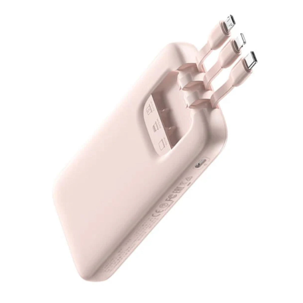 Romoss 10000mAh 15W Fast Charge Power Bank with Built-in Cables
