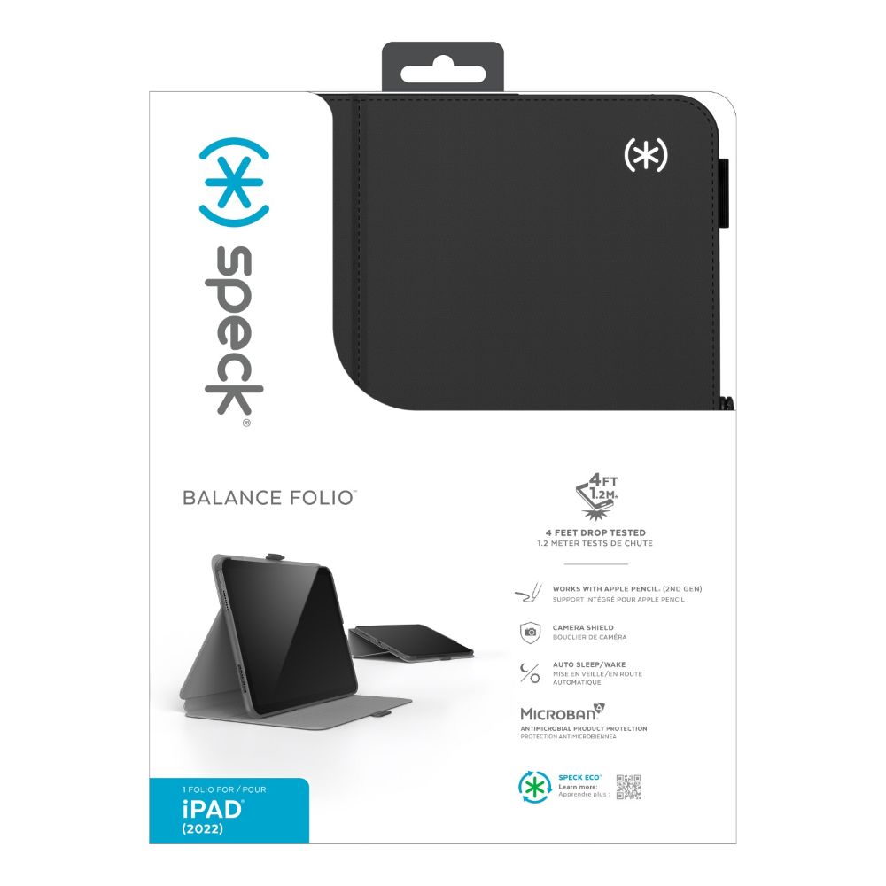 Speck Balance Folio iPad 10.9-inch 10th Gen Protective Case Black