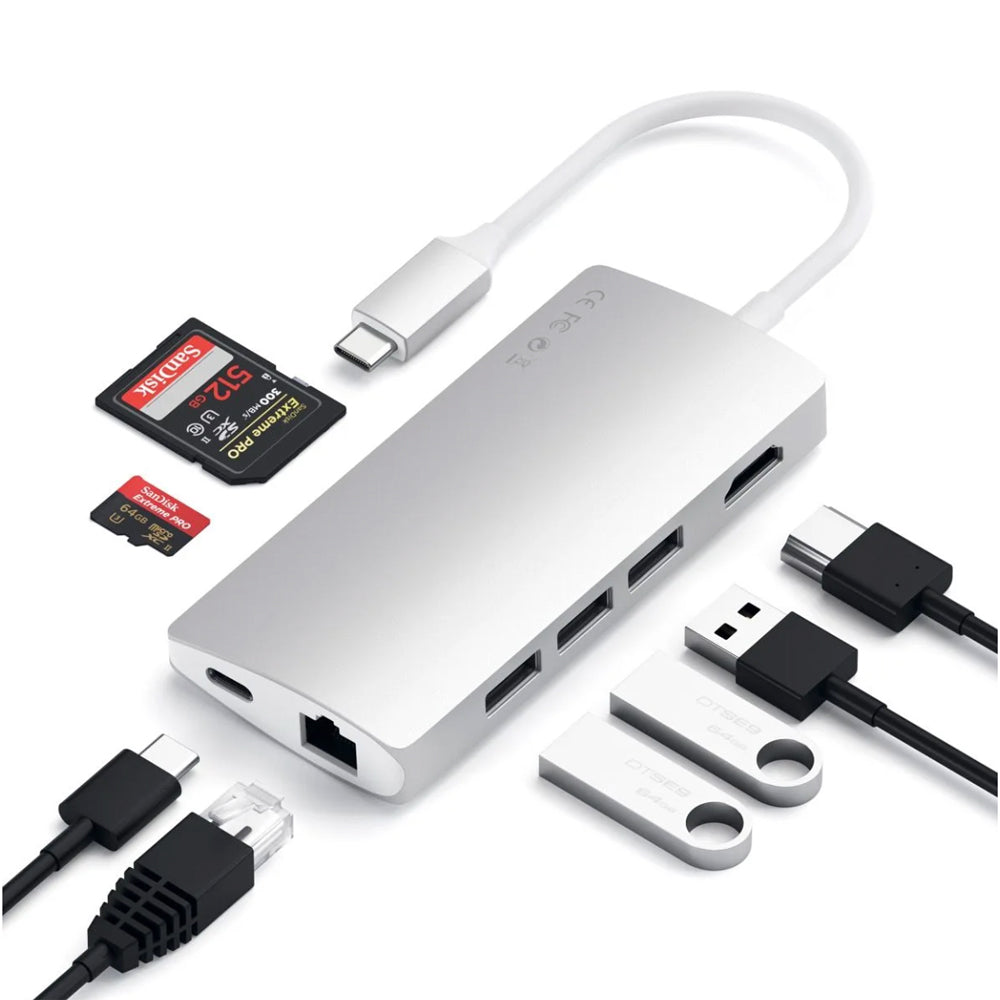 Satechi 8-in-1 USB-C Multi-Port Adapter with 4K HDMI and Ethernet