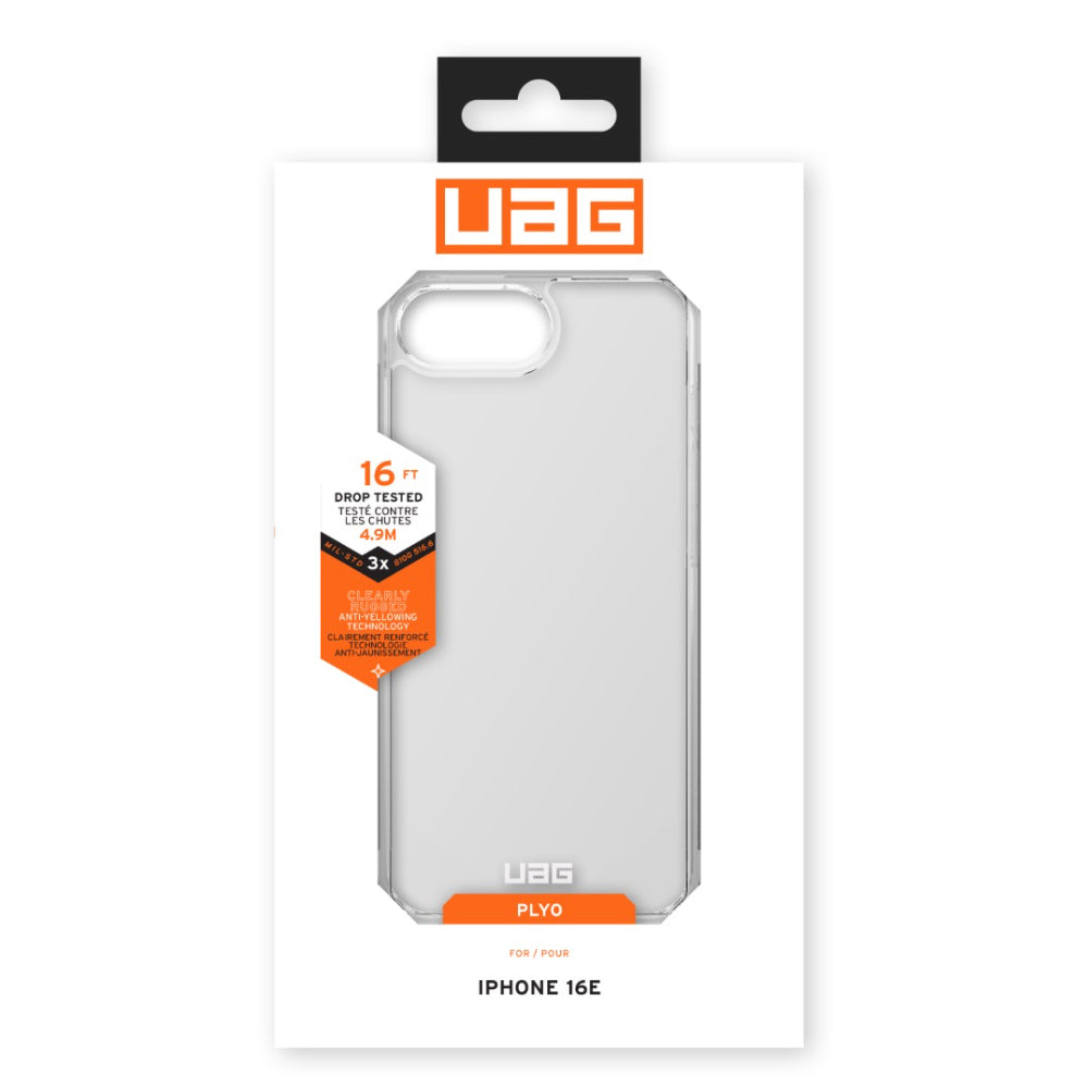 UAG Plyo Shockproof MagSafe Protective Case for iPhone 16e Ice