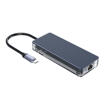 Orico 6-Port USB-C Transparent Hub with 4K HDMI and Ethernet