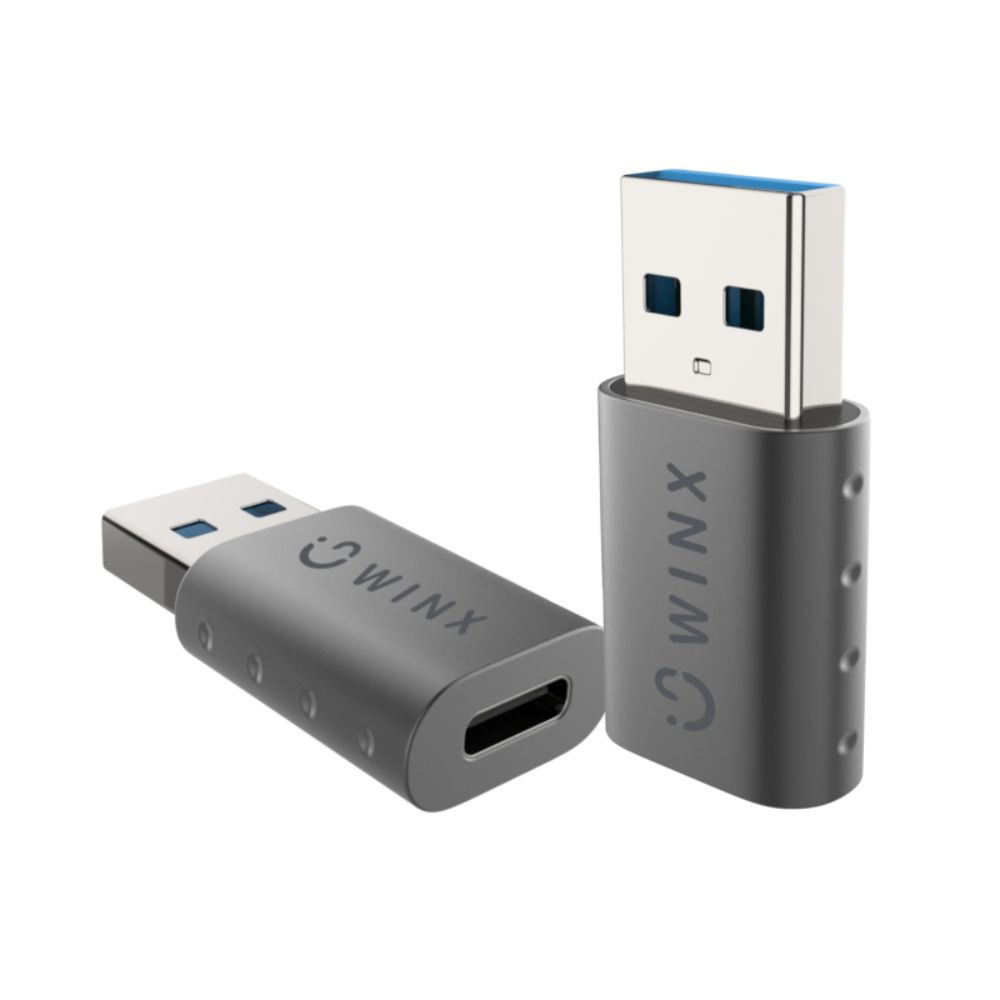 WINX LINK USB to Type-C Adapter Dual Pack High Speed Zinc Alloy