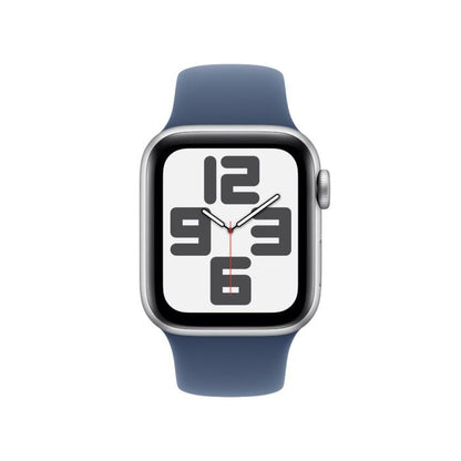 Apple Watch SE GPS Silver Aluminium Case with Denim Sport Band